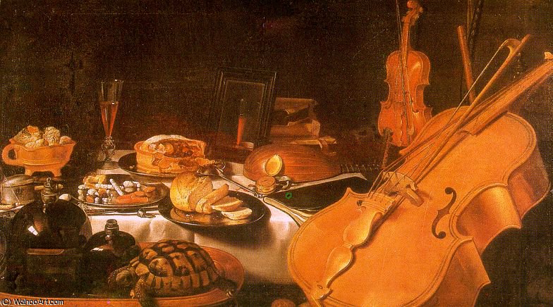 Buy Museum Art Reproductions Still Life with Musical Instruments, oil on can, 1623 by Pieter Claesz Soutman (1580-1657) | ArtsDot.com