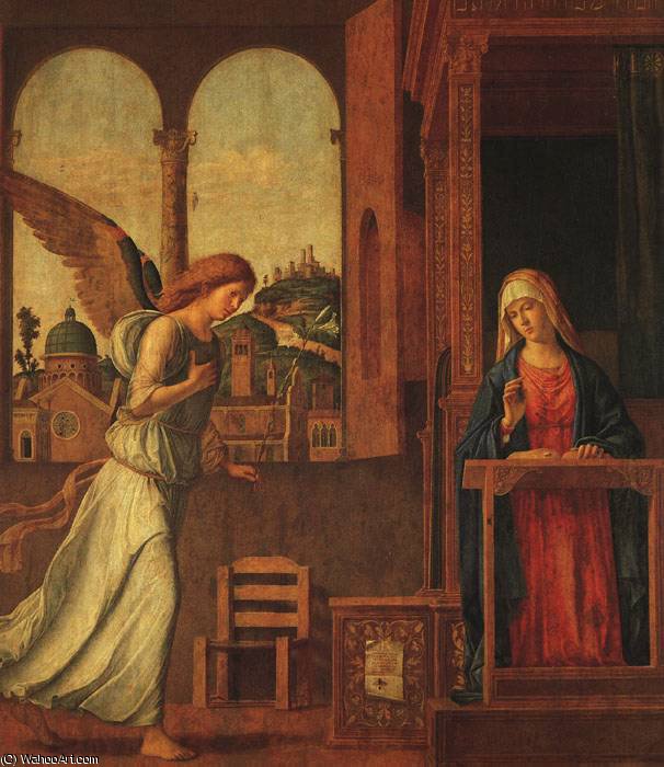 Order Oil Painting Replica The annunciation, eremitaget by Giovanni Battista Cima Da Conegliano (1459-1517) | ArtsDot.com