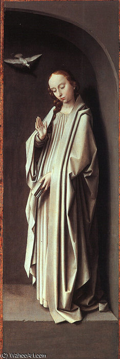 Buy Museum Art Reproductions The Virgin of the Annunciation, originally outer-ri by Gerard David (1450-1523, Netherlands) | ArtsDot.com