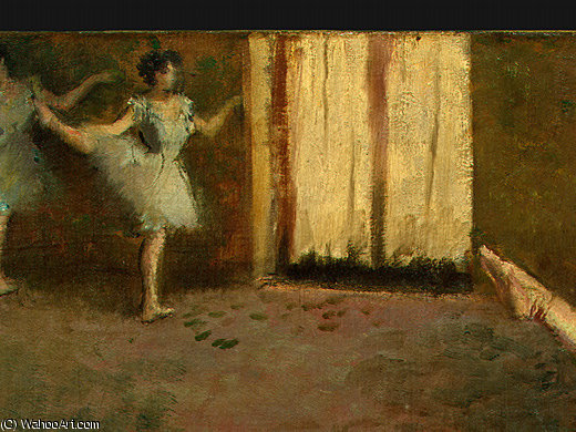 Buy Museum Art Reproductions Before the Ballet, detalj 2, NG Washington, 1892 by Edgar Degas (1834-1917, France) | ArtsDot.com