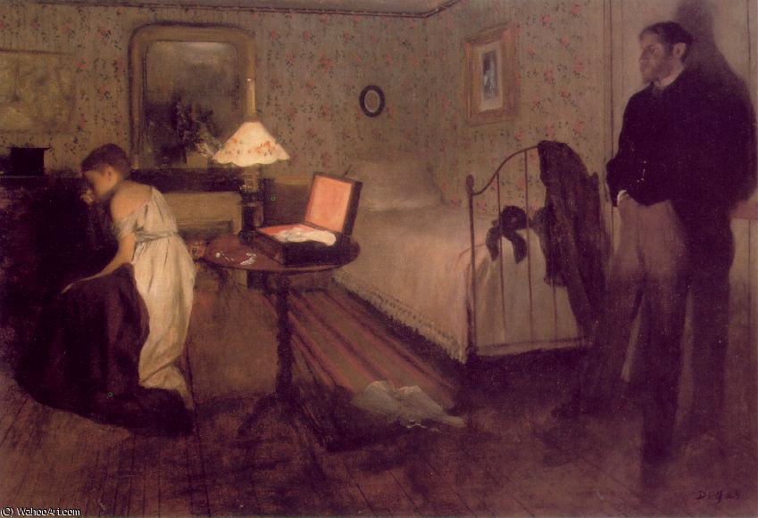 Order Oil Painting Replica Interior (The rape), ca Philad, 1869 by Edgar Degas (1834-1917, France) | ArtsDot.com