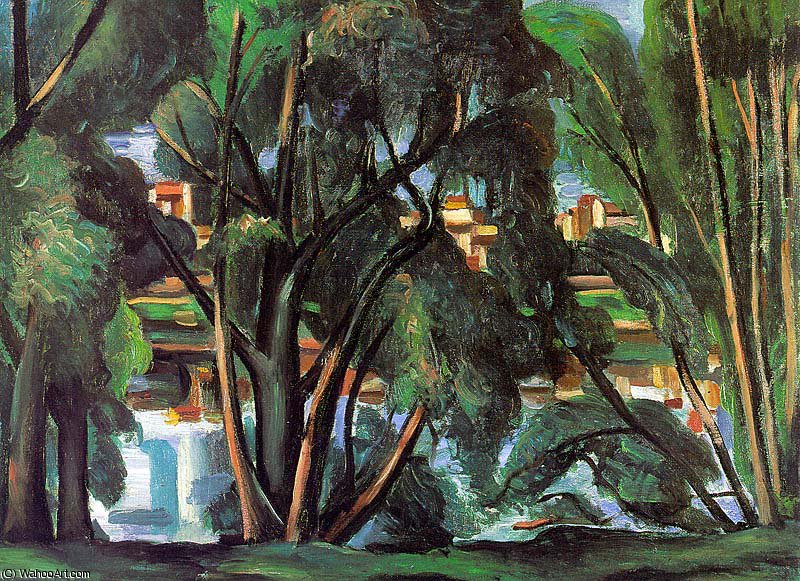 Order Artwork Replica Trees on the Banks of the Seine, Staatsgalerie,, 1912 by André Derain (Inspired By) (1880-1954, France) | ArtsDot.com