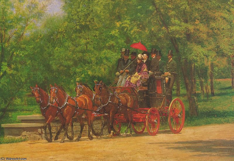 Order Paintings Reproductions A May Morning in the Park (The Fairman Rogers Four-in by Thomas Eakins (1844-1916, United States) | ArtsDot.com