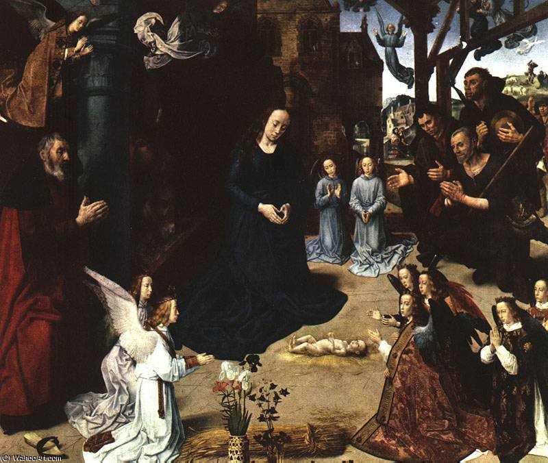 Order Art Reproductions portinari triptych - the adoration of the she by Hugo Van Der Goes (1440-1482, Belgium) | ArtsDot.com
