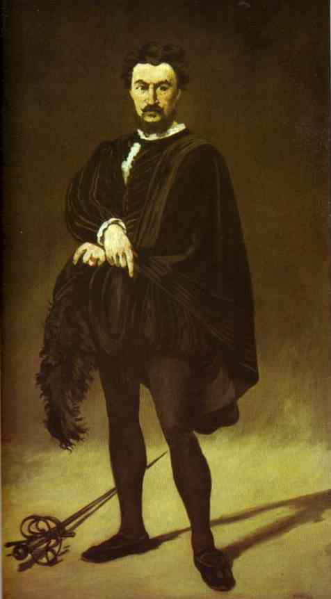 Buy Museum Art Reproductions The Tragic Actor (Rouviere as Hamlet) by Edouard Manet (1832-1883, France) | ArtsDot.com
