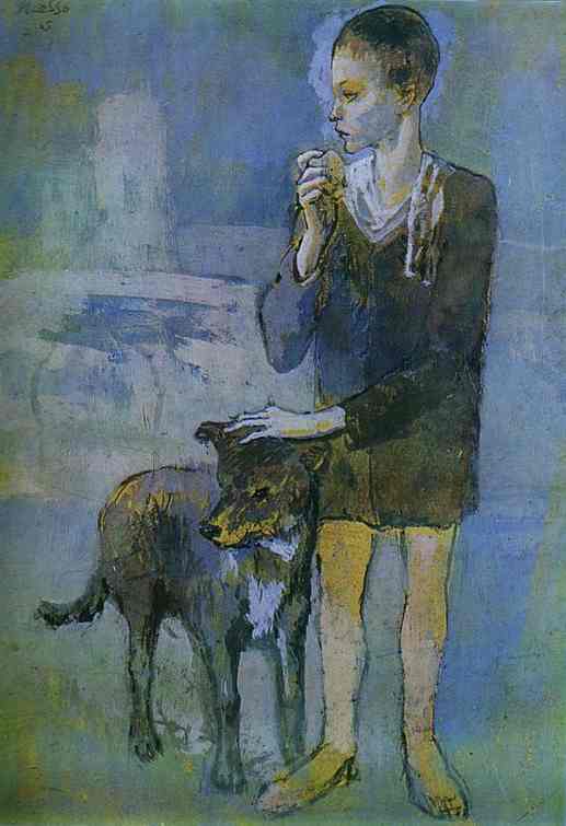 Order Oil Painting Replica Garcon avec un chien by Pablo Picasso (Inspired By) (1881-1973, Spain) | ArtsDot.com