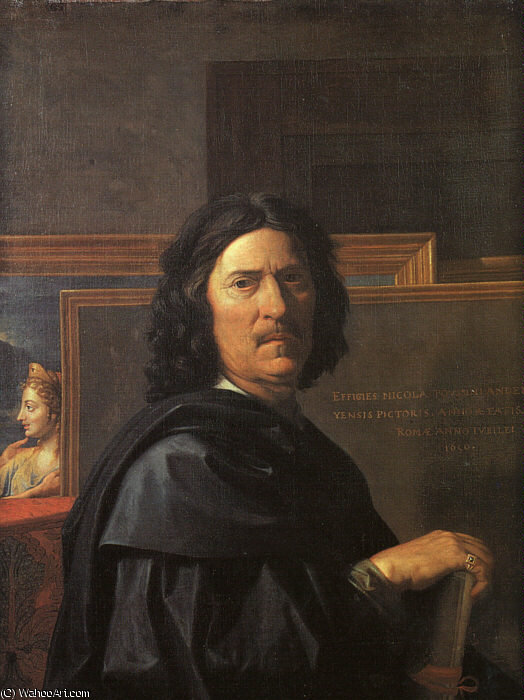 Buy Museum Art Reproductions Self - Portrait, Musée du Louvre, Paris., 1650 by Nicolas Poussin (1594-1665, France) | ArtsDot.com