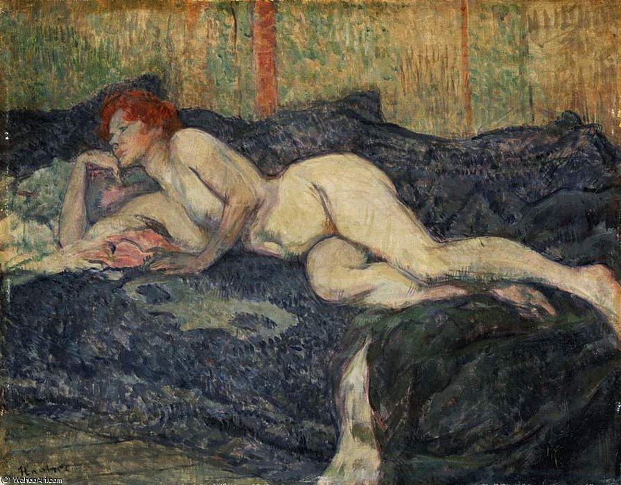 Buy Museum Art Reproductions Reclining nude, Barnes foundation, 1897 by Henri De Toulouse Lautrec (1864-1901, France) | ArtsDot.com