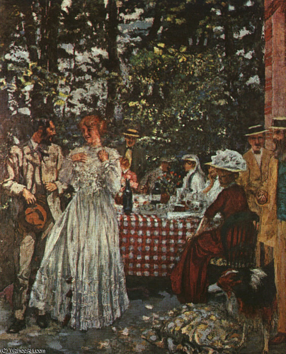 Order Art Reproductions Le Déjeuner à Villeneuve-sur-Yonne, c.1902, Nationa by Jean Edouard Vuillard (1868-1940, France) | ArtsDot.com