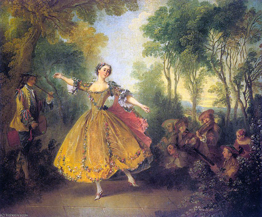 Order Oil Painting Replica The dancer camargo by Nicolas Lancret (1690-1743, France) | ArtsDot.com