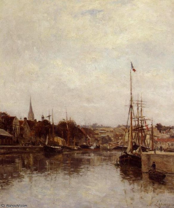 Order Art Reproductions Caen, The Dock of Saint-Pierre by Stanislas Lepine (1835-1892, France) | ArtsDot.com