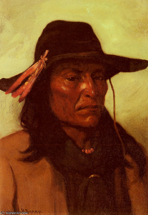 Buy Museum Art Reproductions Chief duck man by Joseph Henry Sharp (Inspired By) (1859-1953, United States) | ArtsDot.com