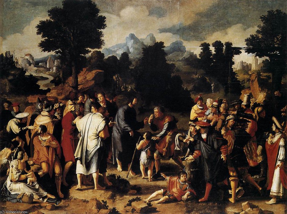 Order Oil Painting Replica Paintings-Christ Healing the Blind by Lucas Van Leyden (1494-1533, Netherlands) | ArtsDot.com
