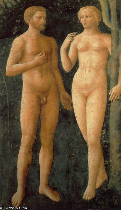 Buy Museum Art Reproductions Brancacci - the temptation by Masolino Da Panicale (1383-1447, Italy) | ArtsDot.com