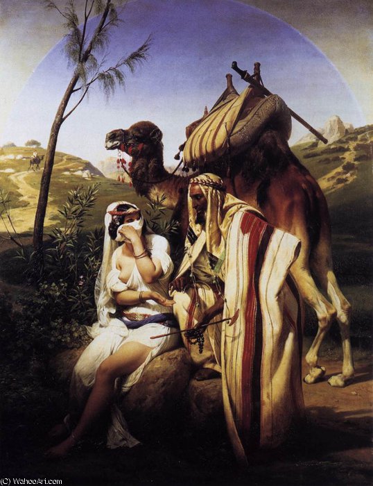 Buy Museum Art Reproductions Jehuda and Tamar by Emile Jean Horace Vernet (1789-1863) | ArtsDot.com