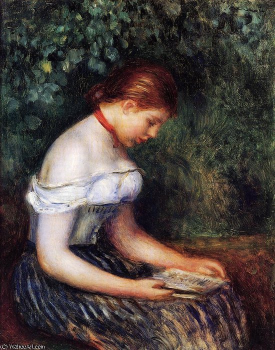 Order Artwork Replica The Reader (Seated Young Woman) by Pierre-Auguste Renoir (1841-1919, France) | ArtsDot.com