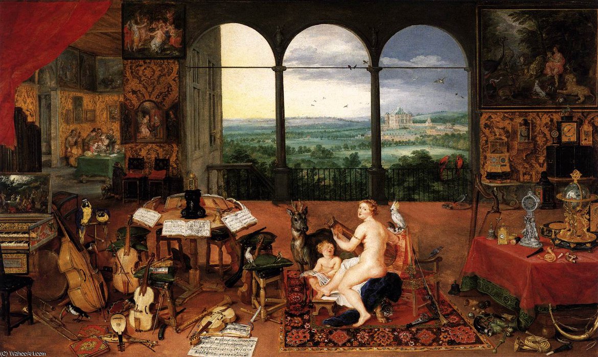 Order Artwork Replica The Sense of Hearing by Jan Brueghel The Elder (1568-1625, Belgium) | ArtsDot.com