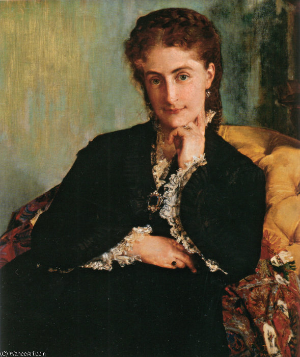 Order Paintings Reproductions Ritratto della signora cezard by Paul-Jacques-Aimé Baudry (1828-1886, France) | ArtsDot.com