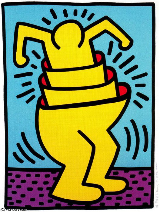 Buy Museum Art Reproductions Untitled (176) by Keith Haring (Inspired By) (1958-1990, United States) | ArtsDot.com