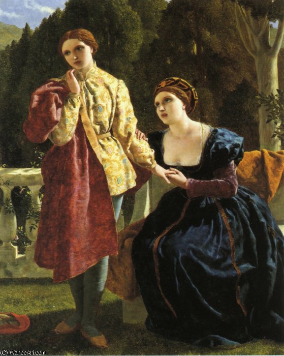 Order Artwork Replica Viola and the Countess by Frederick Richard Pickersgill (1820-1900, United Kingdom) | ArtsDot.com