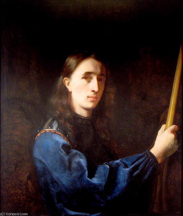 Order Artwork Replica Portrait in a Blue Coat with Cuirass by Johann Ulrich Mayr (1630-1704, Germany) | ArtsDot.com