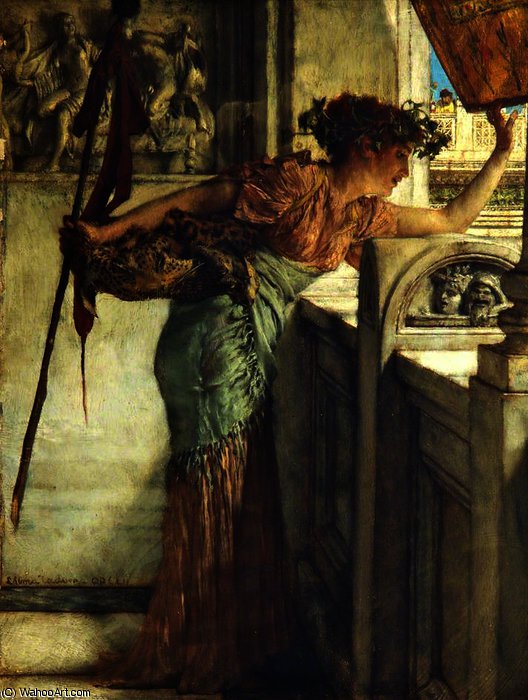 Order Paintings Reproductions A bacchante by Lawrence Alma-Tadema | ArtsDot.com