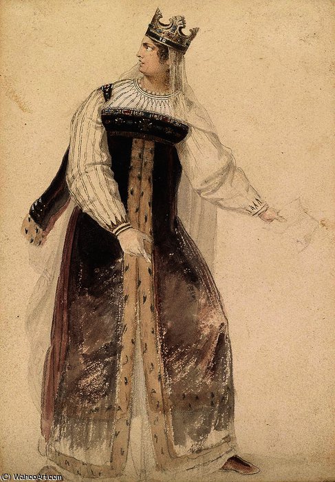 Order Oil Painting Replica Die Schauspielerin Sophie Schroder in einem Kostum nach Daffingers Entwurf by Moritz Michael Daffinger (1790-1849, Austria) | ArtsDot.com