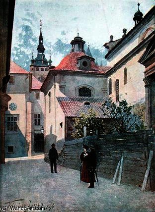 Order Oil Painting Replica Jirska ulice by Vaclav Jansa (1859-1913, Czech Republic) | ArtsDot.com