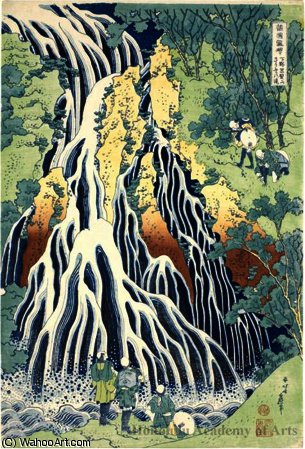 Order Art Reproductions Kirifuri Waterfall on Mount Kurokami in Shimotsuke Province by Katsushika Hokusai (1760-1849, Japan) | ArtsDot.com
