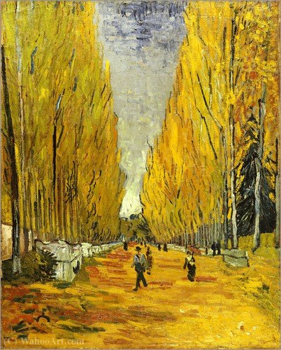 Order Art Reproductions L`Allee des Alyscamps, 1888 by Vincent Van Gogh (1853-1890, Netherlands) | ArtsDot.com
