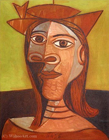 Buy Museum Art Reproductions Woman with Hat (Dora Maar), 1938 by Pablo Picasso (Inspired By) (1881-1973, Spain) | ArtsDot.com
