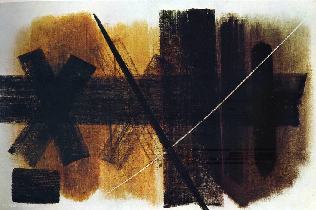 Order Paintings Reproductions Untitled (529) by Hans Heinrich Hartung (Inspired By) (1904-1989, Germany) | ArtsDot.com