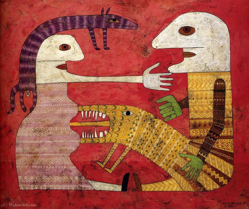 Order Paintings Reproductions Untitled (936) by Victor Brauner (Inspired By) (1903-1966, Romania) | ArtsDot.com