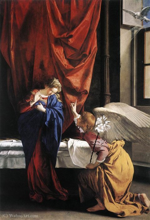 Buy Museum Art Reproductions Annunciation by Orazio Gentleschi (1563-1639) | ArtsDot.com