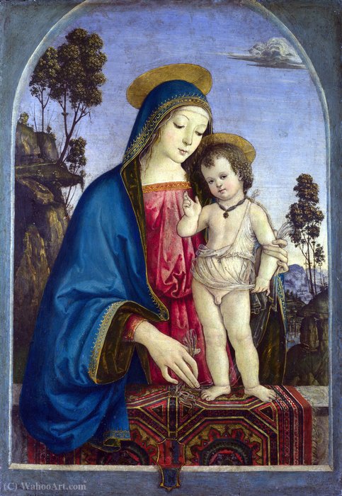 Buy Museum Art Reproductions The Virgin and Child by Pinturicchio (1454-1513, Italy) | ArtsDot.com