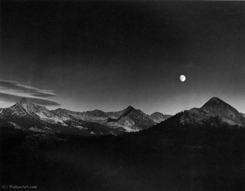 Autumn moon by Ansel Adams (1902-1984, United States) Ansel Adams | ArtsDot.com