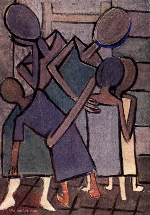 Order Oil Painting Replica Untitled (978) by Wifredo Lam (Inspired By) (1902-1982, Cuba) | ArtsDot.com