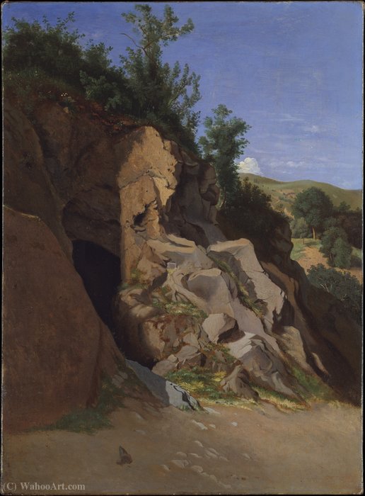 Order Artwork Replica Landscape with a Cave by Theodore Caruelle D'aligny (1798-1871) | ArtsDot.com