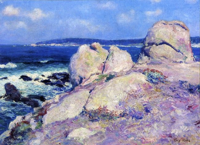 Order Art Reproductions Rocks-Point Reamer by Guy Rose (1867-1925) | ArtsDot.com