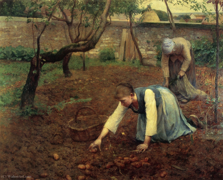 Order Oil Painting Replica The potato gatherers, (1891) by Guy Rose (1867-1925) | ArtsDot.com