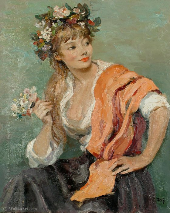 Buy Museum Art Reproductions Portrait of Claudine by Marcel Dyf (Inspired By) (1899-1985, France) | ArtsDot.com