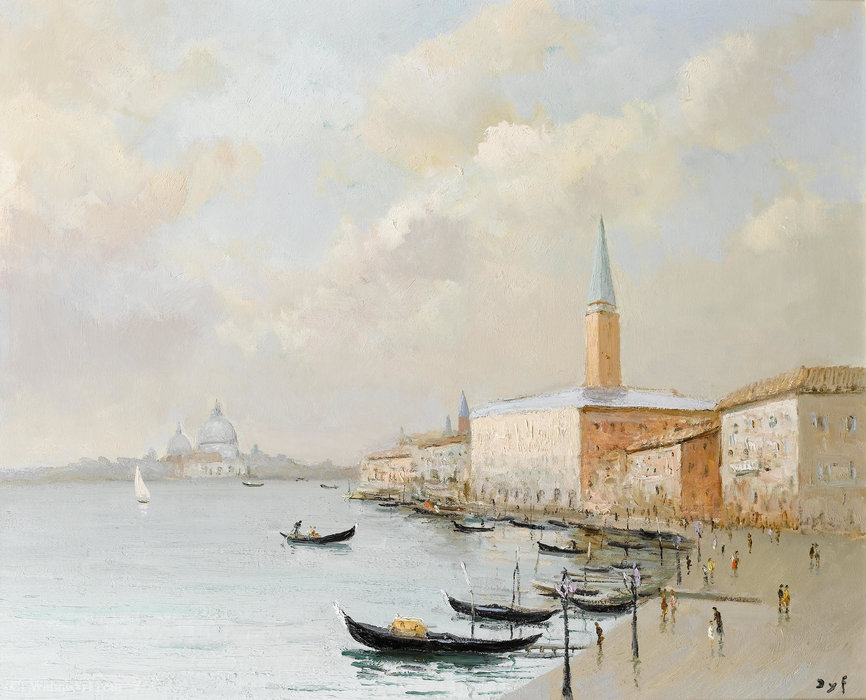 Buy Museum Art Reproductions The Doges Palace at Venice by Marcel Dyf (Inspired By) (1899-1985, France) | ArtsDot.com