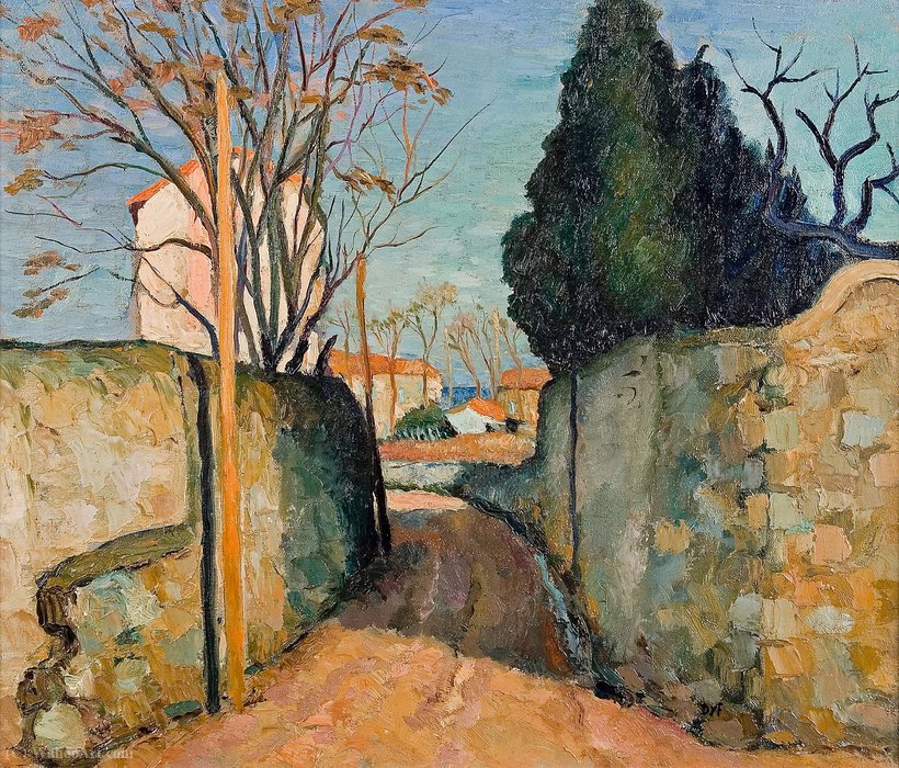 Order Artwork Replica Village Street in Provence near Arles, (1945) by Marcel Dyf (Inspired By) (1899-1985, France) | ArtsDot.com