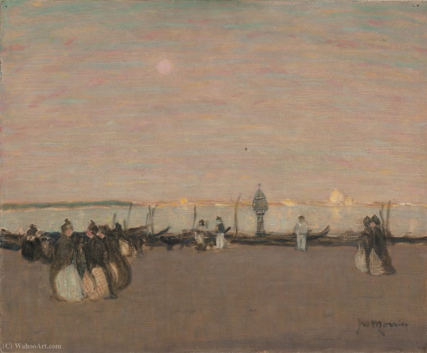 Order Oil Painting Replica Evening stroll, venice by James Wilson Morrice (1865-1924, Canada) | ArtsDot.com