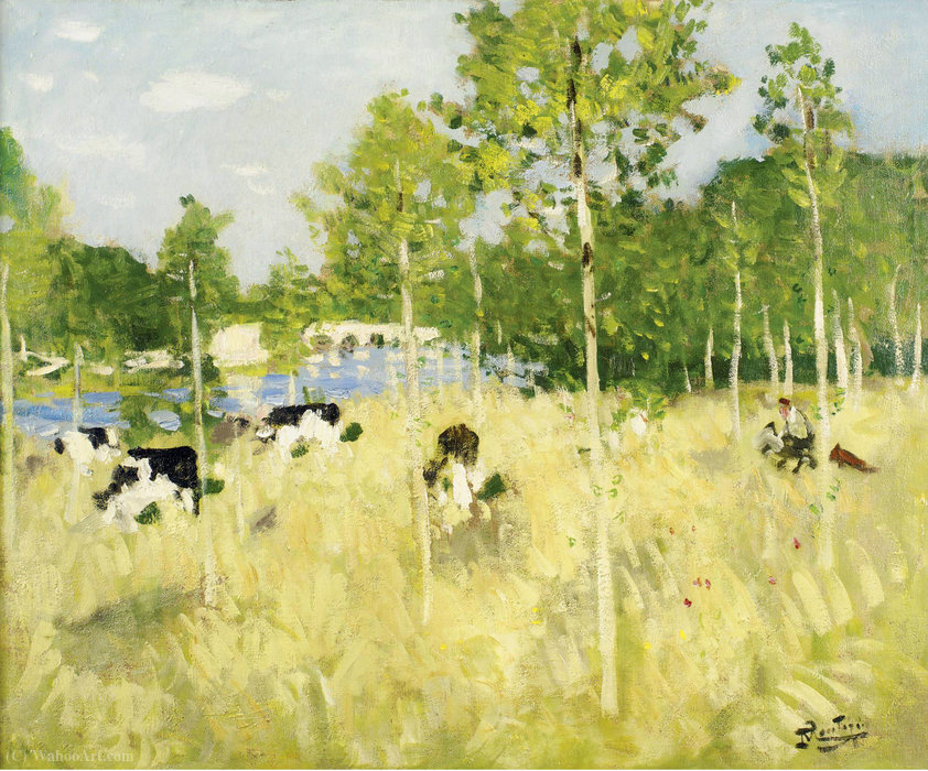 Order Artwork Replica Cows on the Meadow by Pierre-Eugène Montézin (1874-1946) | ArtsDot.com