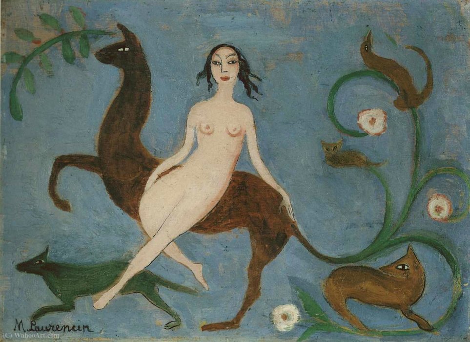 Order Artwork Replica Diane à la Chasse (1908) by Marie Laurencin (Inspired By) (1883-1956, France) | ArtsDot.com
