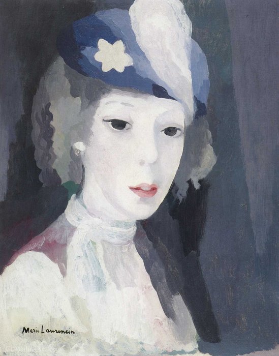 Order Paintings Reproductions Autoportrait au chapeau (1927) by Marie Laurencin (Inspired By) (1883-1956, France) | ArtsDot.com