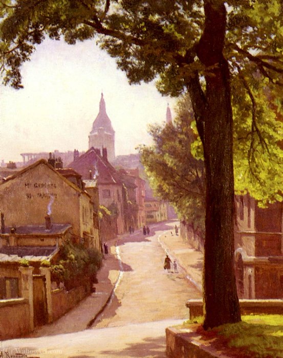 Order Art Reproductions La rue de l`abreuvoir a montmartre by Alfred Renaudin (1866-1944) | ArtsDot.com