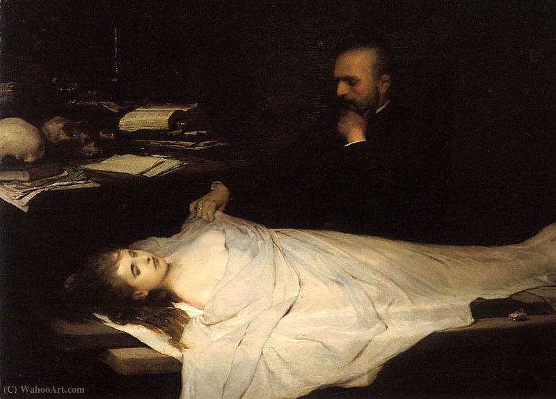 Order Oil Painting Replica The anatomist by Gabriel Cornelius Ritter Von Max (1840-1915) | ArtsDot.com
