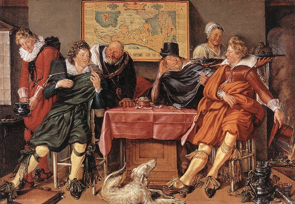 Order Oil Painting Replica Merry company by Willem Pietersz Buytewech (1592-1624, Netherlands) | ArtsDot.com